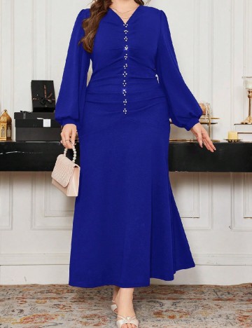 
						Rochie lunga SHEIN CURVE, albastru