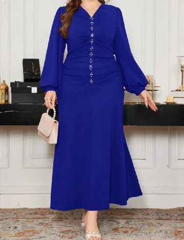 Rochie lunga SHEIN CURVE, albastru Albastru