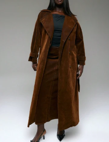 Trench SHEIN CURVE, maro Maro