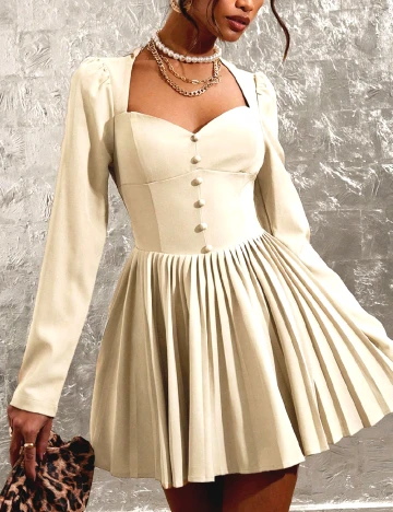 Rochie scurta SHEIN, crem Crem