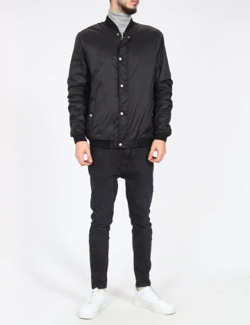 Geaca Pull&Bear, negru Negru