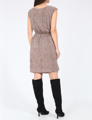 Rochie scurta Zara, maro/alb Maro