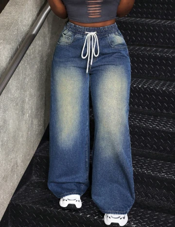 Blugi SHEIN, albastru Albastru