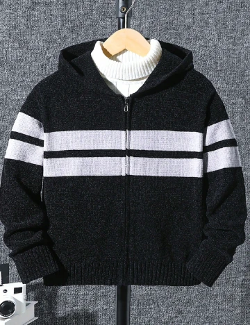 Hanorac Shein Kids, negru Negru