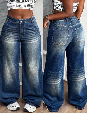 Blugi SHEIN, albastru Albastru