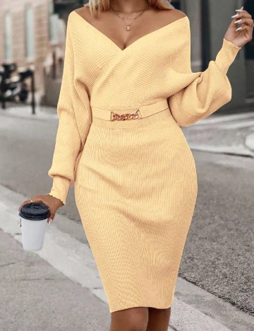 Rochie scurta SHEIN, galben Galben