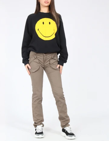 Bluza Oversize Bershka, negru Negru