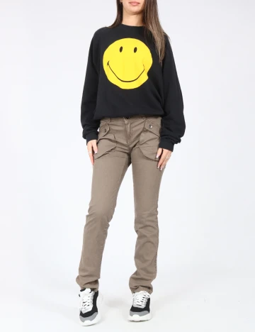 Bluza Oversize Bershka, negru Negru