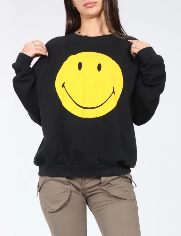 Bluza Oversize Bershka, negru Negru