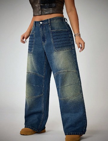 
						Blugi SHEIN CURVE, albastru