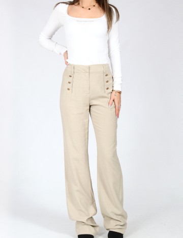 Pantaloni Zara, crem