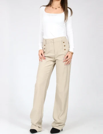 Pantaloni Zara, crem Crem