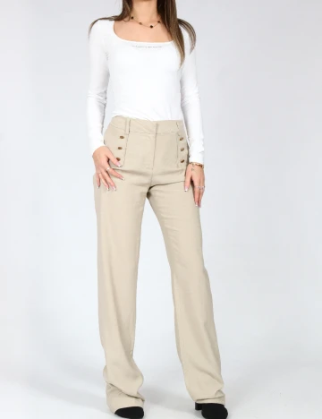 Pantaloni Zara, crem Crem