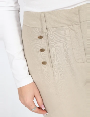 Pantaloni Zara, crem Crem
