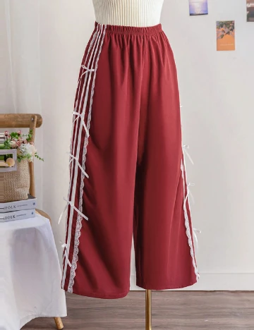 Pantaloni SHEIN CURVE, rosu Rosu