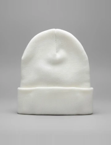 Caciula Bershka, ecru Alb