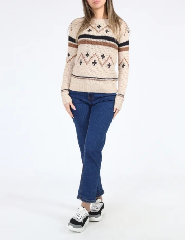 Pulover Zara, bej Crem