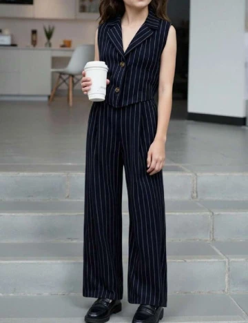 Compleu Shein Kids, bleumarin Albastru