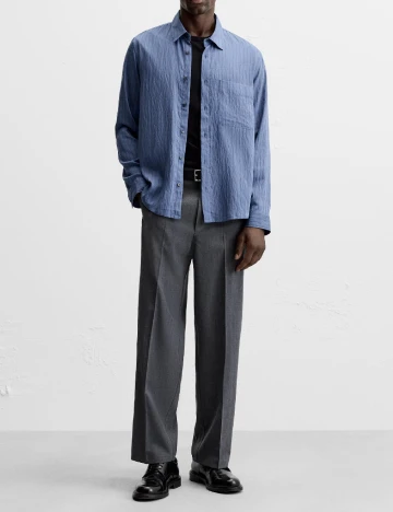 Camasa Zara, albastru Albastru