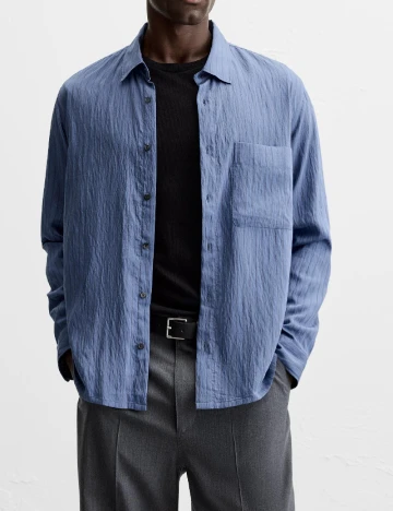 Camasa Zara, albastru Albastru