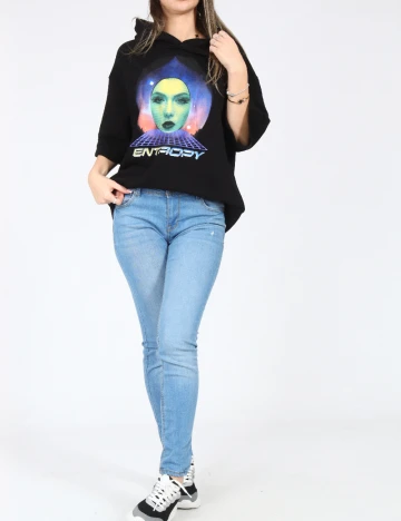 Blugi Bershka, albastru Albastru