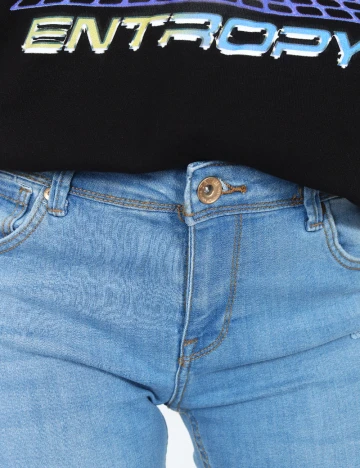 Blugi Bershka, albastru Albastru