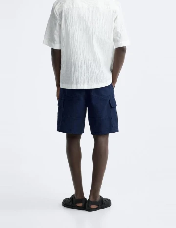 Pantaloni scurti Zara, bleumarin Albastru