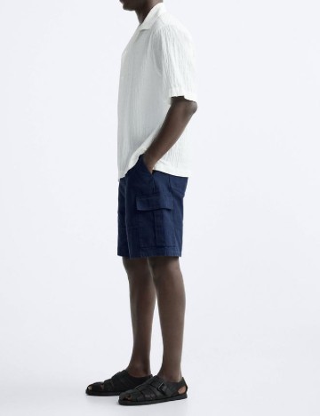 Pantaloni scurti Zara, bleumarin