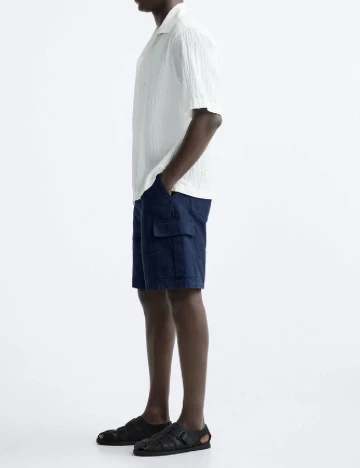 Pantaloni scurti Zara, bleumarin Albastru