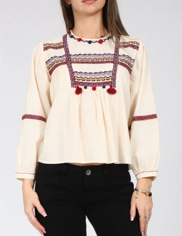 Bluza Zara, crem Crem