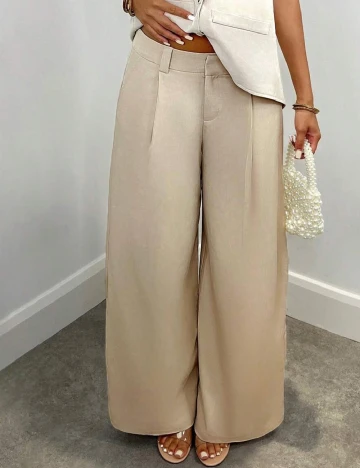 Pantaloni SHEIN, bej Crem