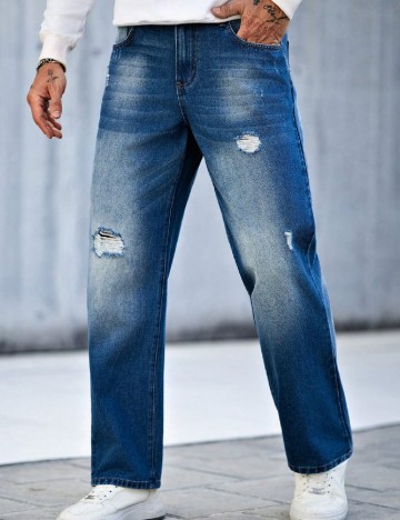 
						Blugi SHEIN, albastru