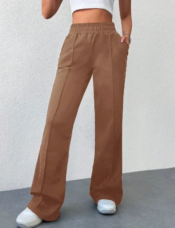 Pantaloni SHEIN, maro Maro