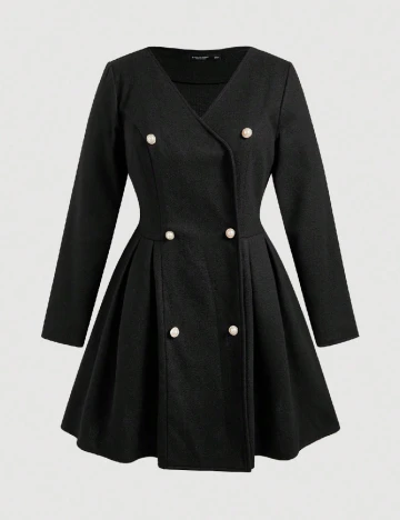 Palton SHEIN CURVE, negru Negru