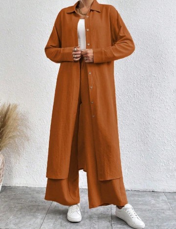 
						Compleu SHEIN, caramiziu