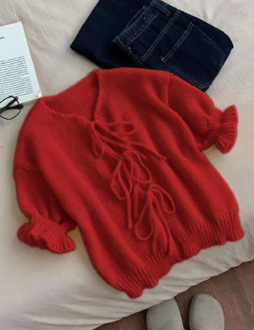 Cardigan SHEIN, rosu Rosu