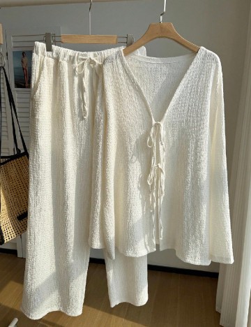 
						Compleu SHEIN CURVE, ecru