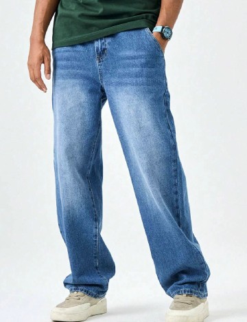 
						Blugi SHEIN Plus Size Men, albastru