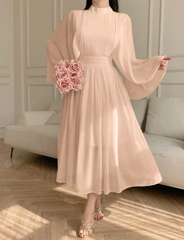 Rochie medie Dazy, crem Crem