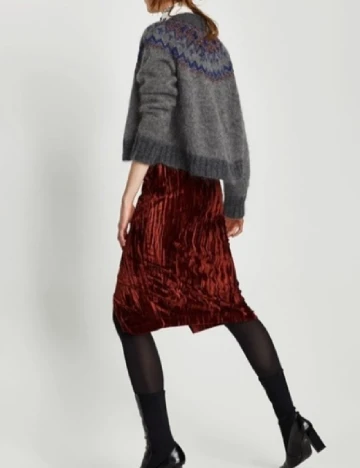 Fusta Zara, caramiziu Maro