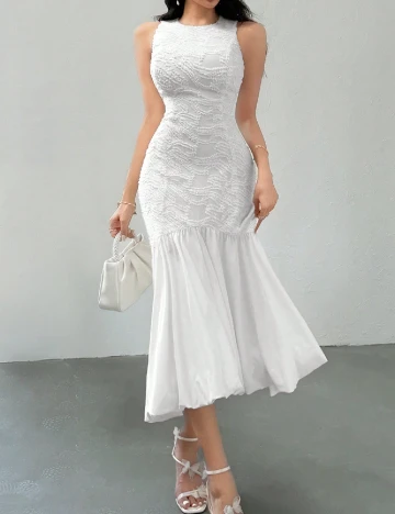 Rochie medie SHEIN, alb Alb