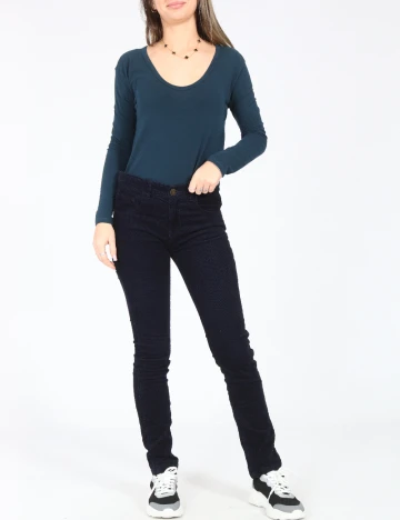 Pantaloni Zara, bleumarin Albastru