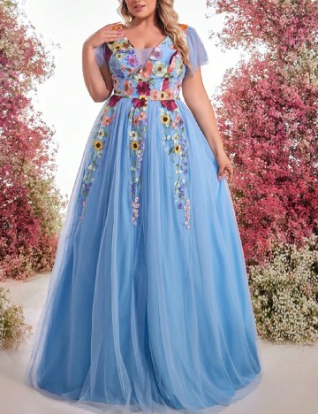 
						Rochie lunga SHEIN CURVE, albastru