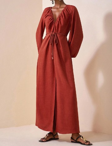 
						Rochie lunga SHEIN, caramiziu