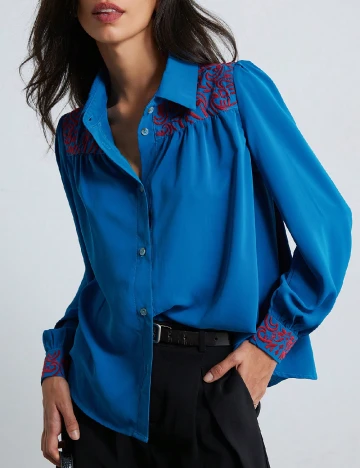 Camasa SHEIN, albastru Albastru
