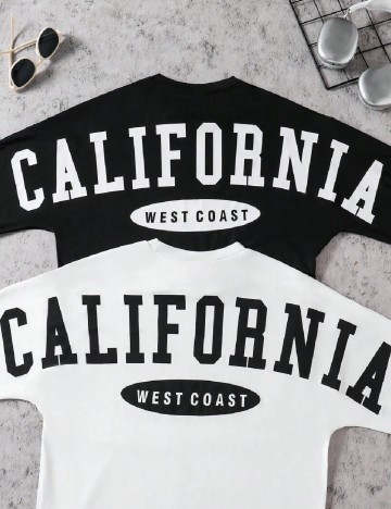 Set bluze 2 bucati Shein Kids, alb/negru