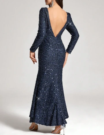 Rochie lunga Emery Rose, bleumarin Albastru