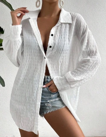 Camasa SHEIN, alb Alb