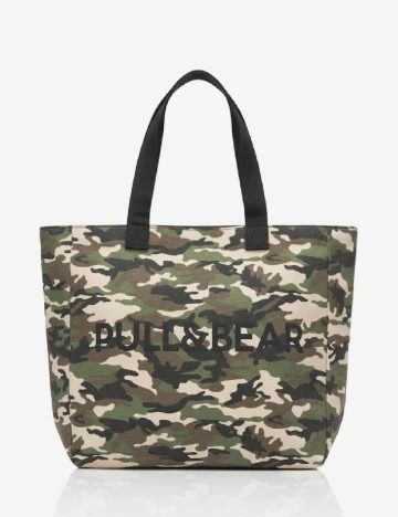 Geanta Pull&Bear, army Verde