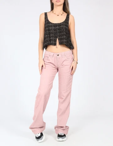 Pantaloni Zara, roz Roz